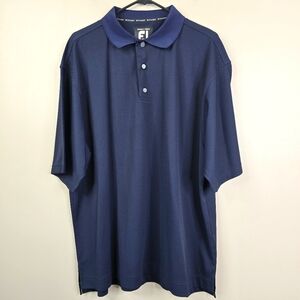 Footjoy Mens Short Sleeve Prodry Pique Navy Blue Polo Shirt XL